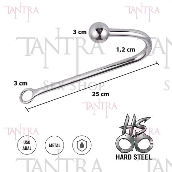 Anal Hook dilatador anal metalico con 1 bola